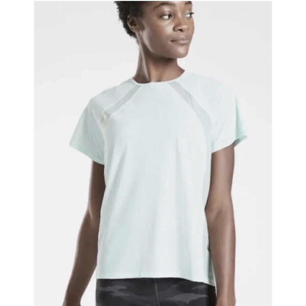 ATHLETA Ultimate Hybrid Athletic Workout Tee In Oasis Blue Size M